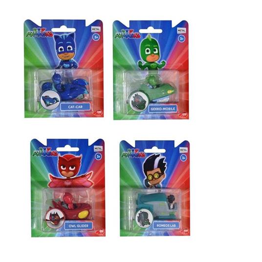 Pj Masks Veicolo Die Cast Con Mini Personaggio 7 Cm (Assortimento)