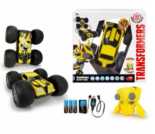 Transformers. Flip 'N' Race Bumblebee 1:16 con Luci e Suoni e Radiocomando - 5
