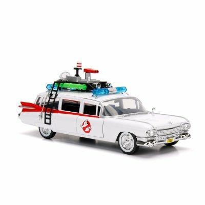 Ghostbusters. Ecto-1 In Scala 1.24 Die-Cast, Funzionamento A Ruota Libera, Parti Apribili - 7