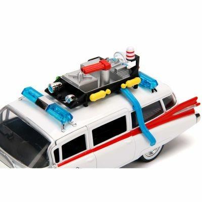 Ghostbusters. Ecto-1 In Scala 1.24 Die-Cast, Funzionamento A Ruota Libera, Parti Apribili - 11