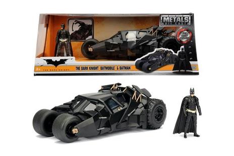Batman. The Dark Knight Batmobile In Scala 1:24 Con Personaggio Die-Cast - 5