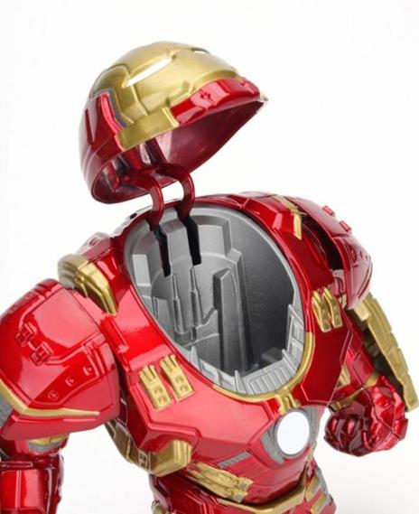 Marvel Doppio Personaggio di Iron Man con armatura Hulkbuster cm. 15 e Iron Man cm. 5, 100% die cast, lelmo si apre e si chiude - 4