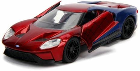Marvel. Spider-Man Ford Gt Del 2017 In Scala 1:32 Die-Cast, Funzionamento A Ruota Libera, Parti Apribili - 3