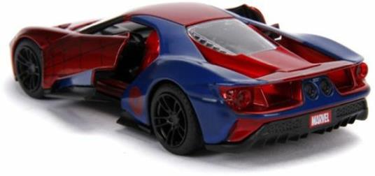 Marvel. Spider-Man Ford Gt Del 2017 In Scala 1:32 Die-Cast, Funzionamento A Ruota Libera, Parti Apribili - 4