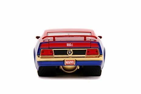 Marvel Captain Marvel 1973 Ford Mustang Mach 1 In Scala 124 Die-Cast Con Personaggio - 2