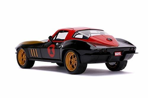 Marvel Black Widow 1966 Chevy In Scala 124 Die-Cast Con Personaggio - 4