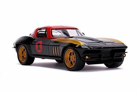 Marvel Black Widow 1966 Chevy In Scala 124 Die-Cast Con Personaggio - 5