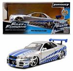 Fast & Furious: 2002 Nissan Skyline Gt-R (Bnr34) In Scala 1:24 Die-Cast