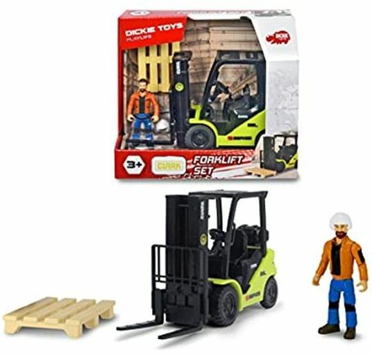Dickie Toys Muletto Clark In Scala 1 24 Cm. 16 Con Personaggio