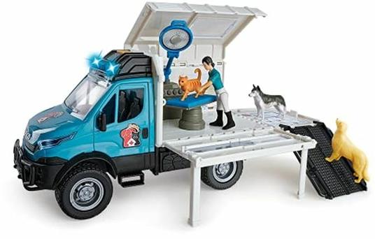 Dickie Toys Animal Rescue Van Con Iveco Van In Scala 1 24 Con Personaggio E Animali - 3