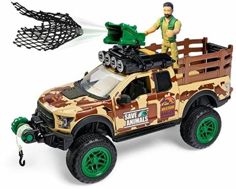Dickie Toys Wild Park Ranger Con Ford Raptor In Scala 1 24, Personaggio E Animali Della Savana - 2