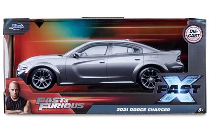 Fast & Furious: Jada Toys - El Camino 1967 Dodge Charger In Scala 1:24 Die-Cast, Funzionamento A Ruota Libera, Parti Apribili