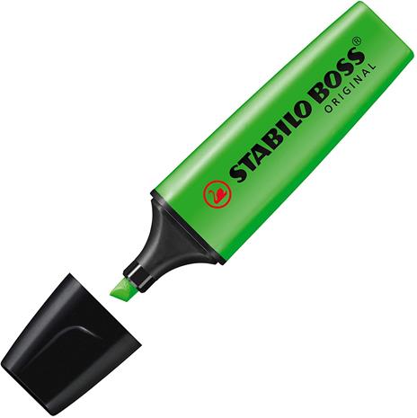 Evidenziatore - STABILO BOSS ORIGINAL - Pack da 2 - Giallo/Verde - 7