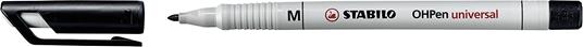 Marcatore - STABILO OHPen universal Cancellabile - Tratto Medio (1 mm) - Astuccio da 4 - Colori assortiti - 3
