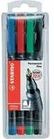 Cartoleria Marcatore - STABILO OHPen universal Permanente - Tratto Fine (0,7 mm) - Astuccio da 4 - Colori assortiti STABILO