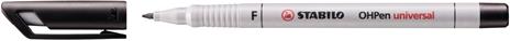 Marcatore - STABILO OHPen universal Cancellabile - Tratto Fine (0,7 mm) - Astuccio da 4 - Colori assortiti - 3
