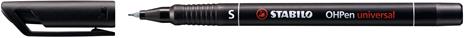 Marcatore - STABILO OHPen universal Permanente - Tratto Superfine (0,4 mm) - Nero - 3