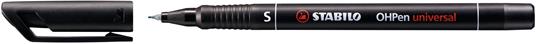 Marcatore - STABILO OHPen universal Permanente - Tratto Superfine (0,4 mm) - Nero - 3