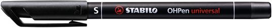 Marcatore - STABILO OHPen universal Permanente - Tratto Superfine (0,4 mm) - Nero - 8