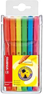 Cartoleria Evidenziatore - STABILO flash - Astuccio da 6 - Colori assortiti STABILO