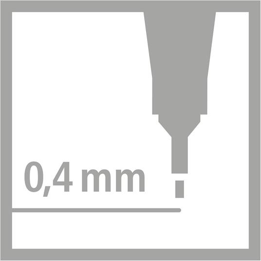 Fineliner - STABILO point 88 - Astuccio da 10 - All Black - Nero - 6