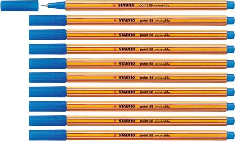 Confezione 10 Pz - Stabilo Point 88 Cancellabile Blu
