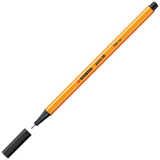 Fineliner - STABILO point 88 - Astuccio da 10 - Office Edition - Nero/Blu/Rosso/Verde - 3
