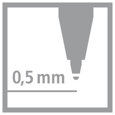 Penna Roller - STABILO worker+ medium - Tratto 0,5 mm - Astuccio da 4 - Colori assortiti - 5