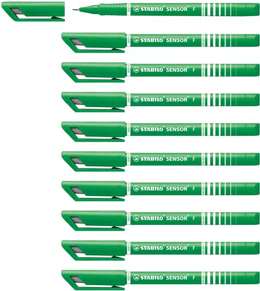 Confezione 10 Pz - Stabilo Sensor F Verde
