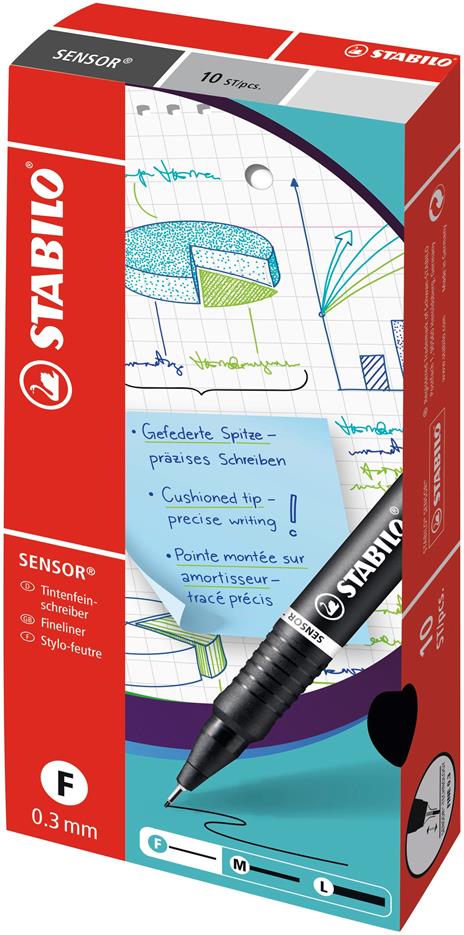 Confezione 10 Pz - Stabilo Sensor F Verde - 7