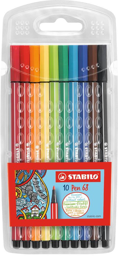 Pennarello Premium - STABILO Pen 68 - Astuccio da 10 - Colori assortiti