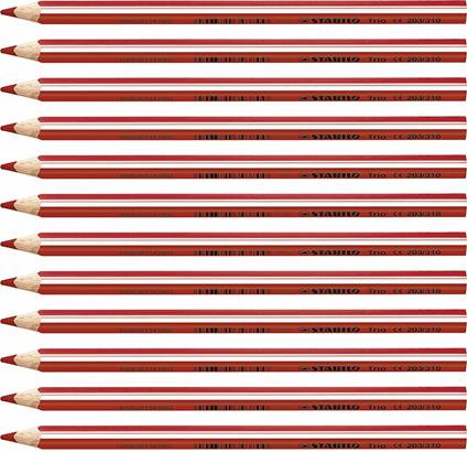 Confezione 12 Pz - Stabilo Trio Thick Rosso Stabilo