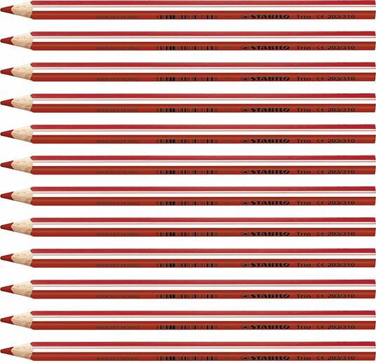 Confezione 12 Pz - Stabilo Trio Thick Rosso Stabilo