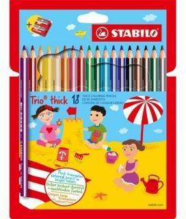 Stabilo Matita Colorata Triangolare Trio Thick Confezione Da 12 Marrone Scuro /& Matita Colorata Triangolare Trio Thick Confezione Da 12 Verde