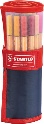 Fineliner - STABILO point 88 - Rollerset con 25 colori assortiti