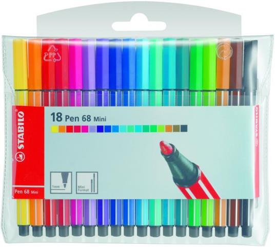 Pennarello Premium STABILO Pen 68 Mini Astuccio da 12 Colori assortiti
