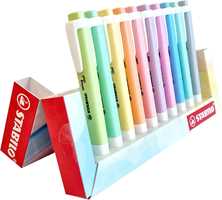 Cartoleria Evidenziatore - STABILO swing cool Pastel - Desk-Set - 10 Colori assortiti STABILO