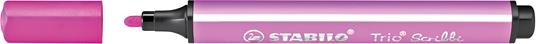 Pennarello triangolare con punta ammortizzata - STABILO Trio Scribbi - Set da Scrivania - 12 Colori assortiti - 3