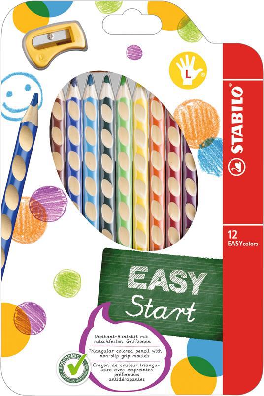 Matita colorata Ergonomica - STABILO EASYcolors - per Mancini - Astuccio da 12 - Colori assortiti