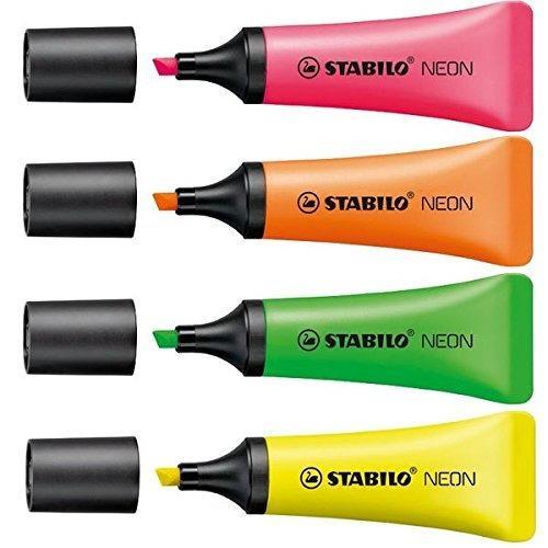 Evidenziatore - STABILO NEON - Colormix - 10 evidenziatori - Colori assortiti