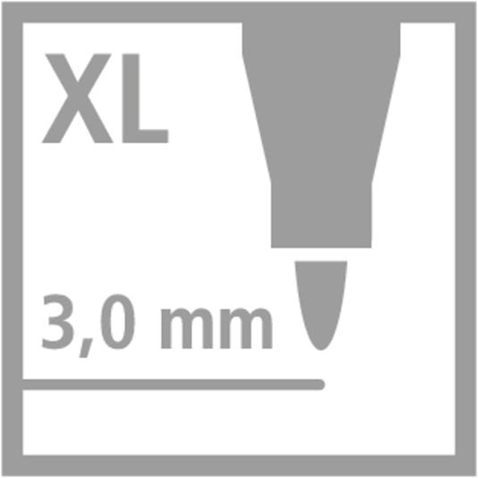 Pennarello metallizzato con punta XL - STABILO Trio DECO - Astuccio da 8 - Colori assortiti - 6