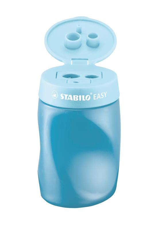 Temperamatite Ergonomico - STABILO EASYtemperino per Mancini - Azzurro - 3