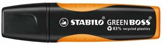 Cartoleria Evidenziatore Ecosostenibile - STABILO GREEN BOSS - 83% Plastica Riciclata - Arancione STABILO