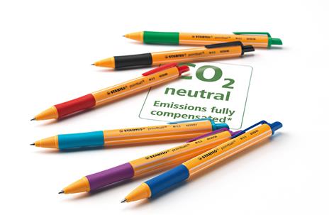 Penna a sfera Ecosostenibile - STABILO pointball - CO2 neutral - Verde - 5