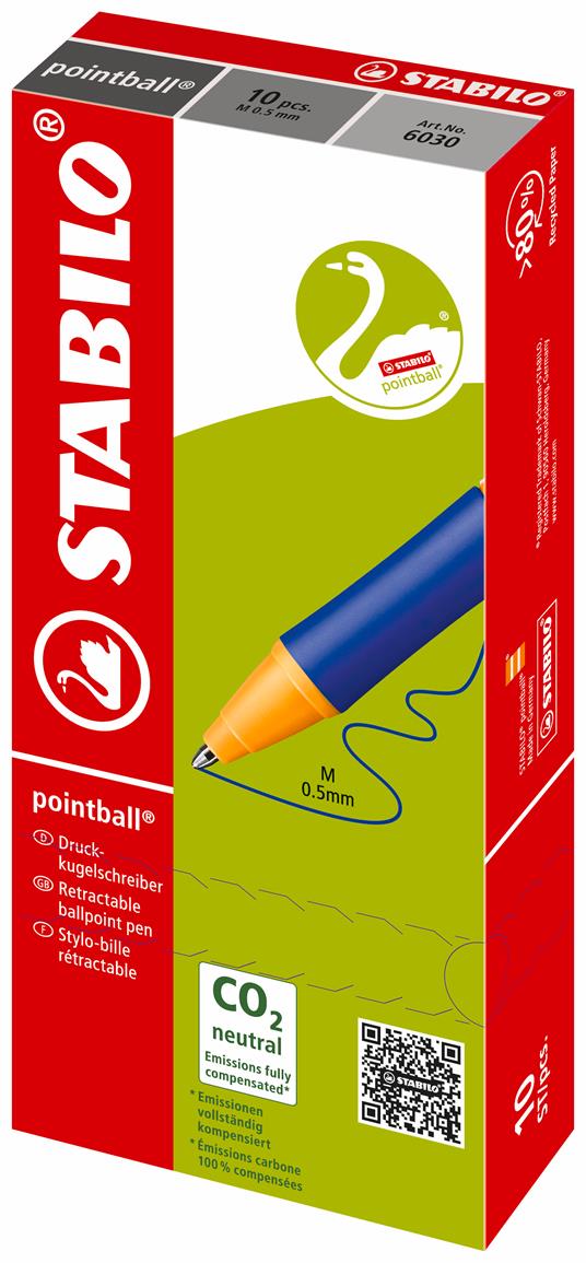 Confezione 10 Pz - Stabilo Pointball Verde - 6
