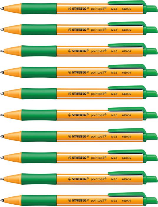 Confezione 10 Pz - Stabilo Pointball Verde - 7