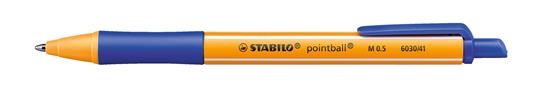 Penna a sfera Ecosostenibile - STABILO pointball - CO2 neutral - Pack da 3 - Nero/Blu/Rosso - 2