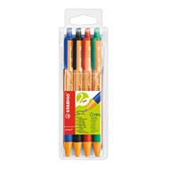 Penna a sfera Ecosostenibile - STABILO pointball - CO2 neutral - Astuccio da 4 - Colori assortiti