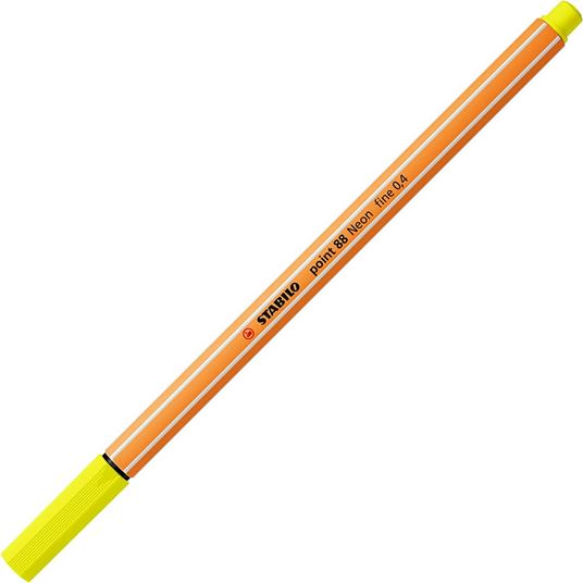 Fineliner - STABILO point 88 NEON - Astuccio da 5 - Colori NEON assortiti - 2