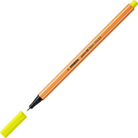 Fineliner - STABILO point 88 NEON - Astuccio da 5 - Colori NEON assortiti - 3